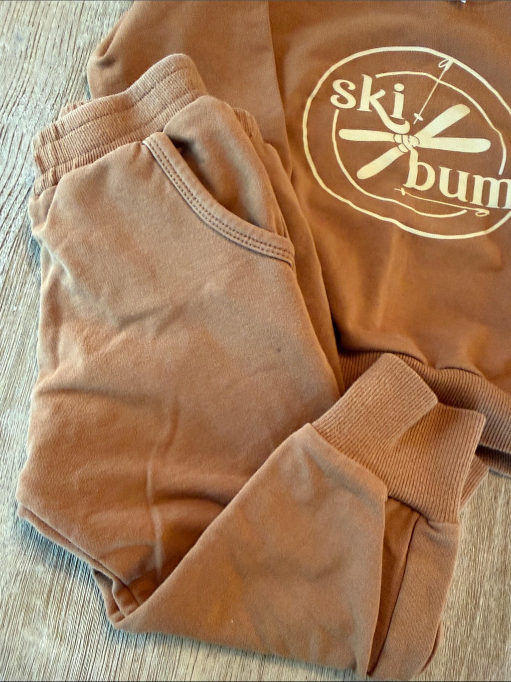 Brown Sweatshirt Set With Ski Bum Logo — image 4 of 8
